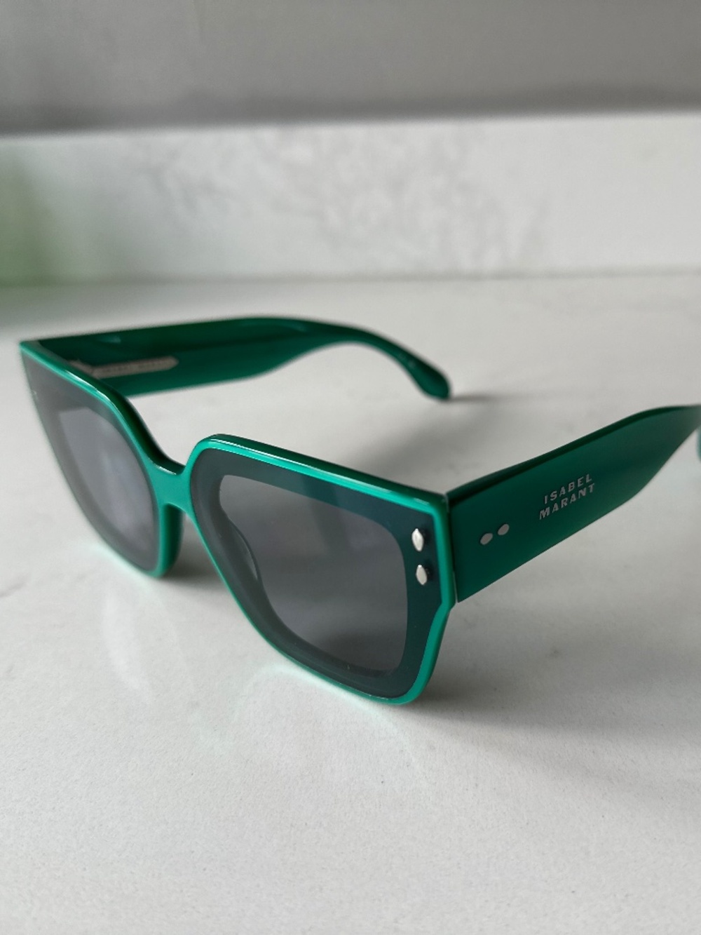NIB | Isabel Marant | Pearled Green Cat-Eye Sunglasses - IM 0170/S - Picture 5 of 8